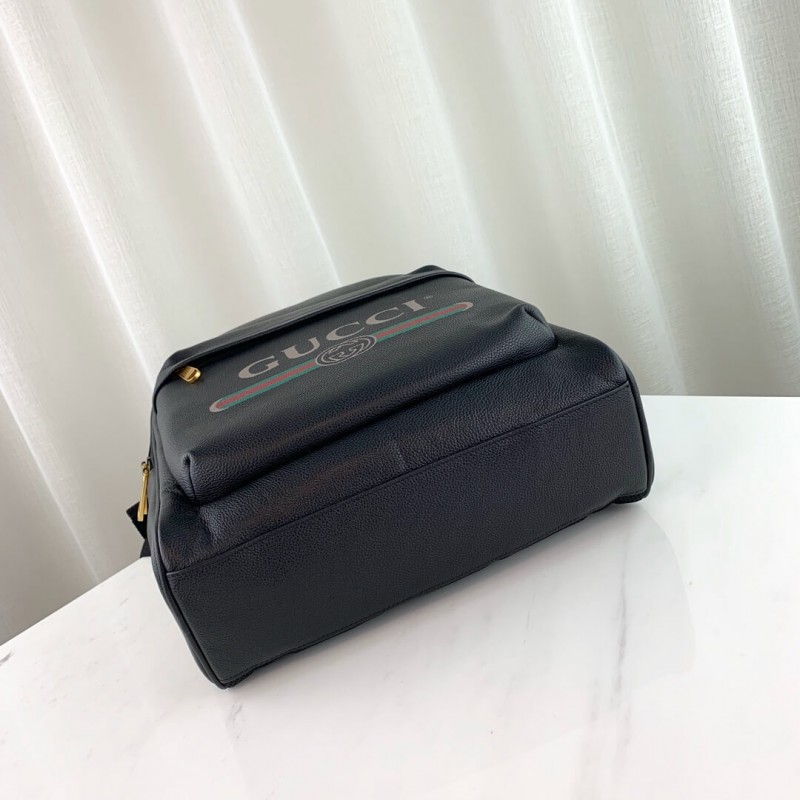 mochila de cuero impresa Gucci 547834-5