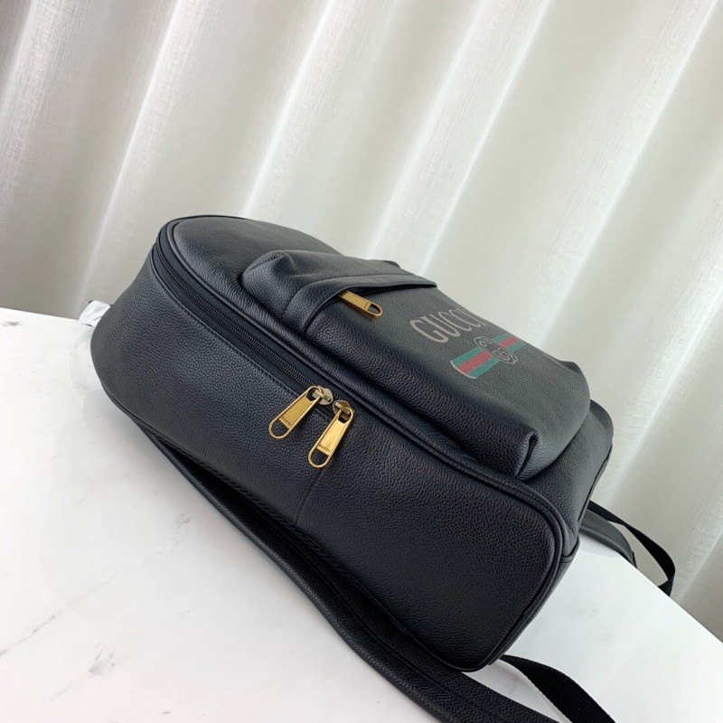mochila de cuero impresa Gucci 547834-6