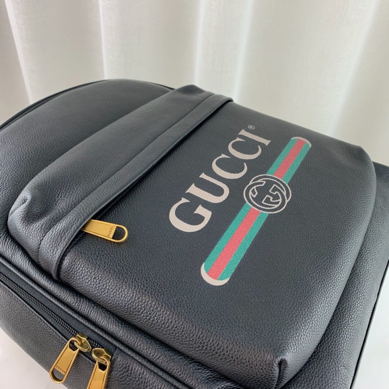 mochila de cuero impresa Gucci 547834-8