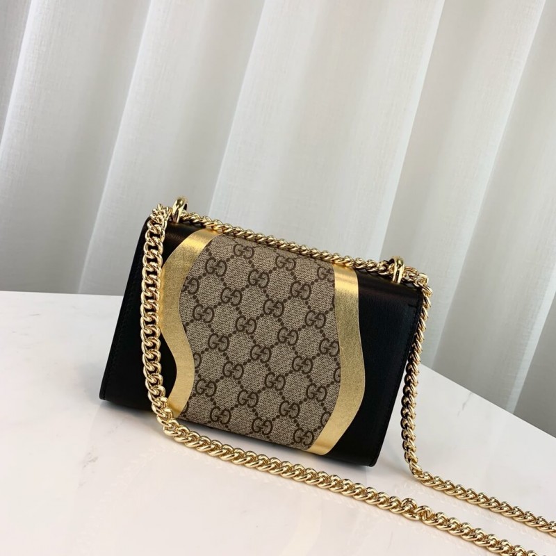 Gucci Cadlock Pequeño bolso de hombro GG 432182 Negro-2