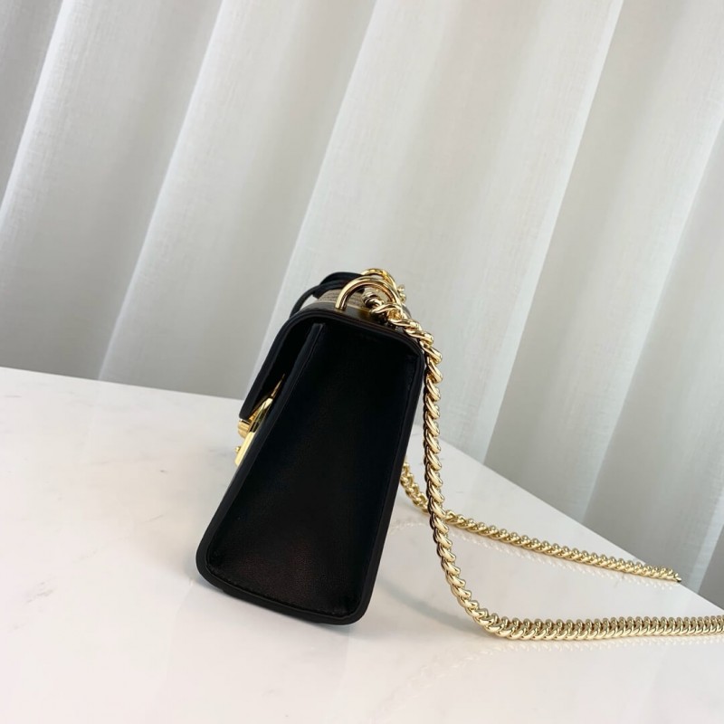 Gucci Cadlock Pequeño bolso de hombro GG 432182 Negro-3
