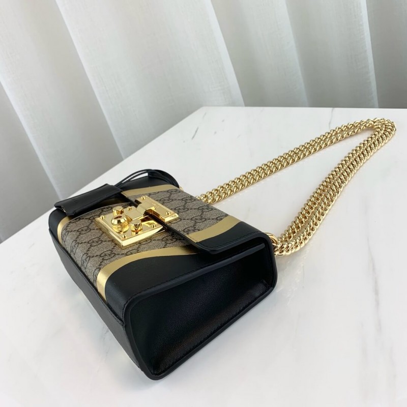 Gucci Cadlock Pequeño bolso de hombro GG 432182 Negro-5