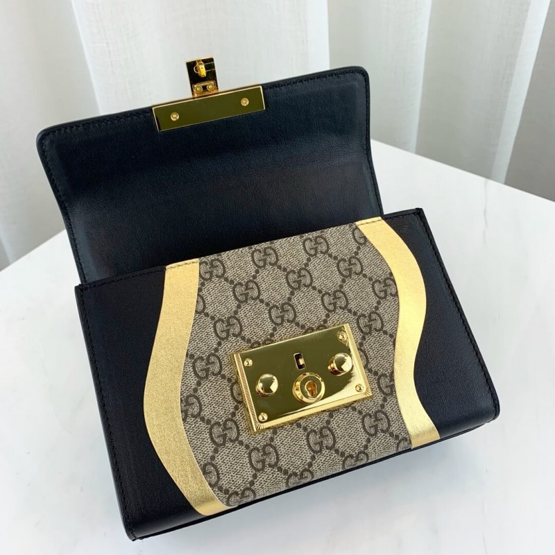 Gucci Cadlock Pequeño bolso de hombro GG 432182 Negro-7