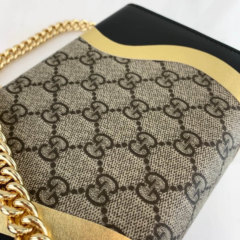 Gucci Cadlock Pequeño bolso de hombro GG 432182 Negro-8