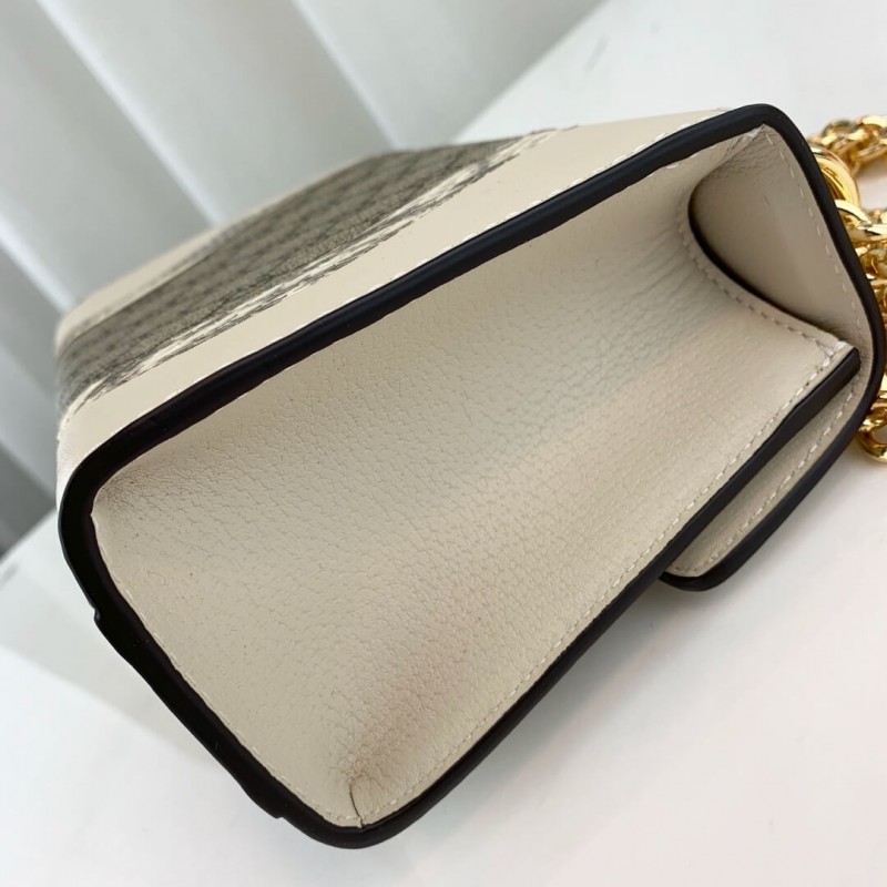 Gucci Cadlock Snakesking Small Shoulder Bolsa 432182 White-8
