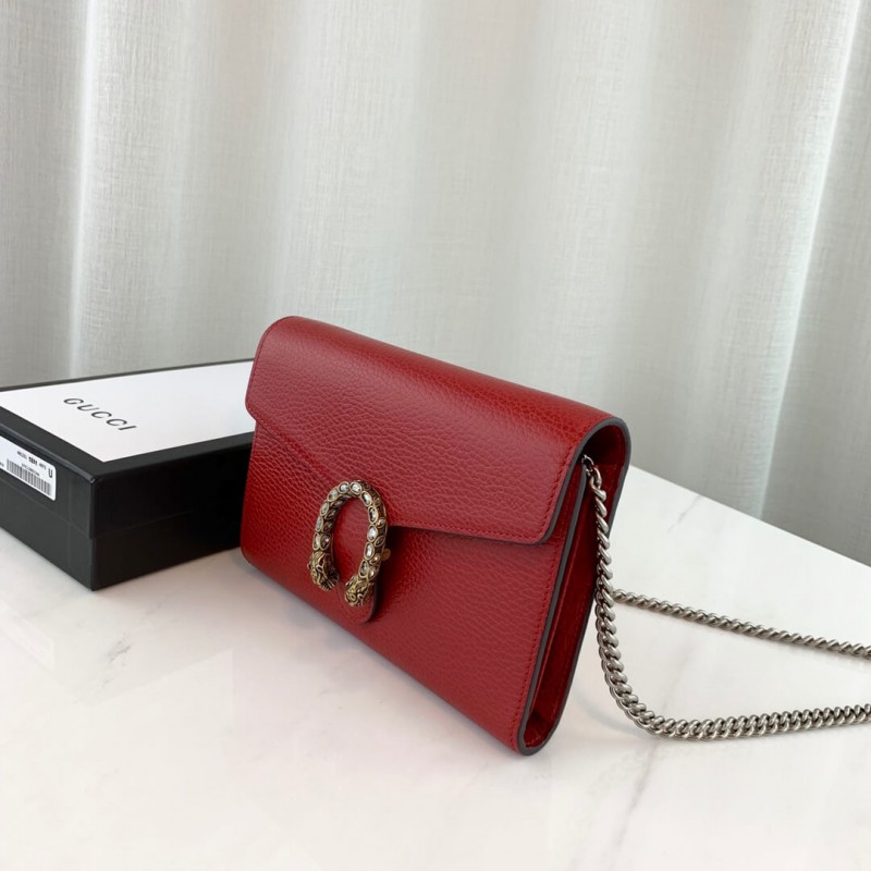 Gucci Dionysus de cuero mini cadena Bolsa 401231-4