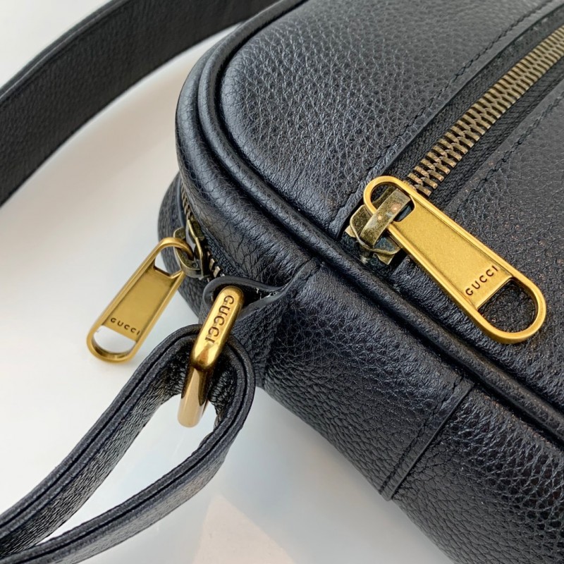 bolso de hombro de cuero estampado de Gucci 574803-6