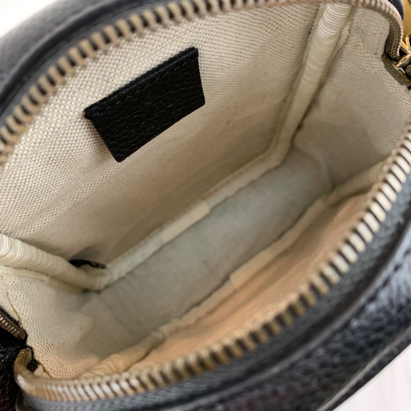 bolso de hombro de cuero estampado de Gucci 574803-8