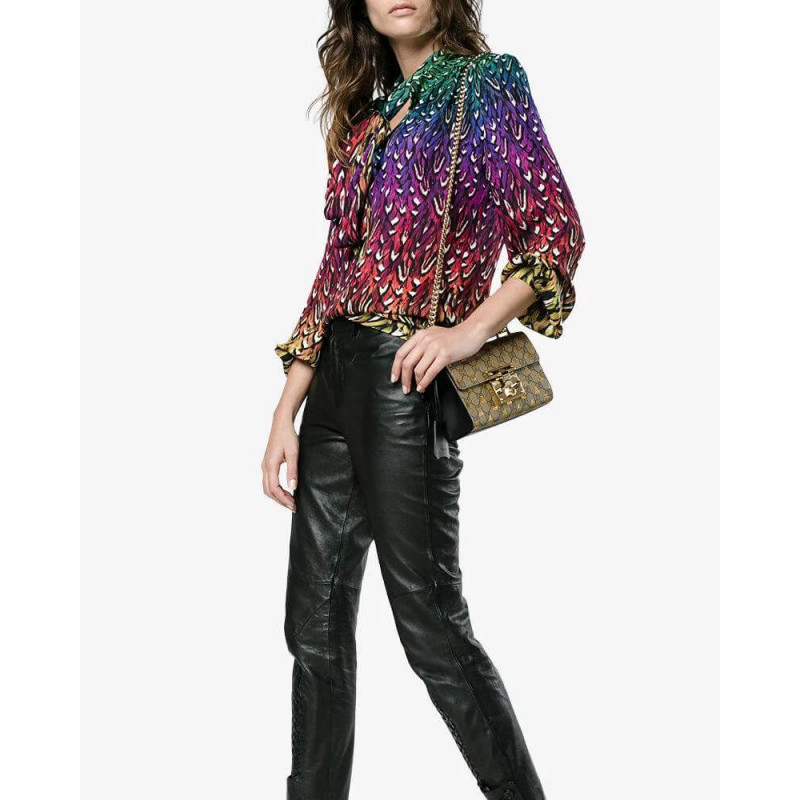 Gucci candado pequeño GG Bees Shoulder Bolsa 409487-2