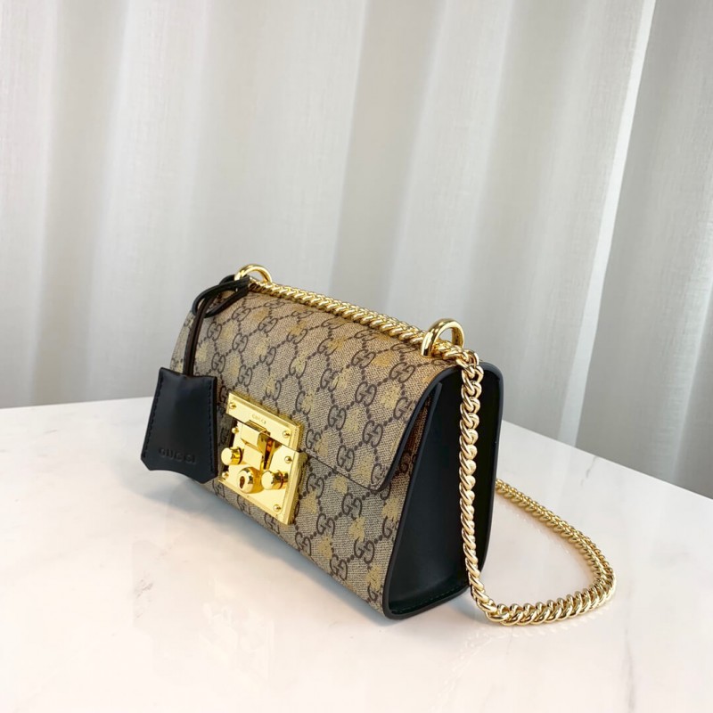 Gucci candado pequeño GG Bees Shoulder Bolsa 409487-4