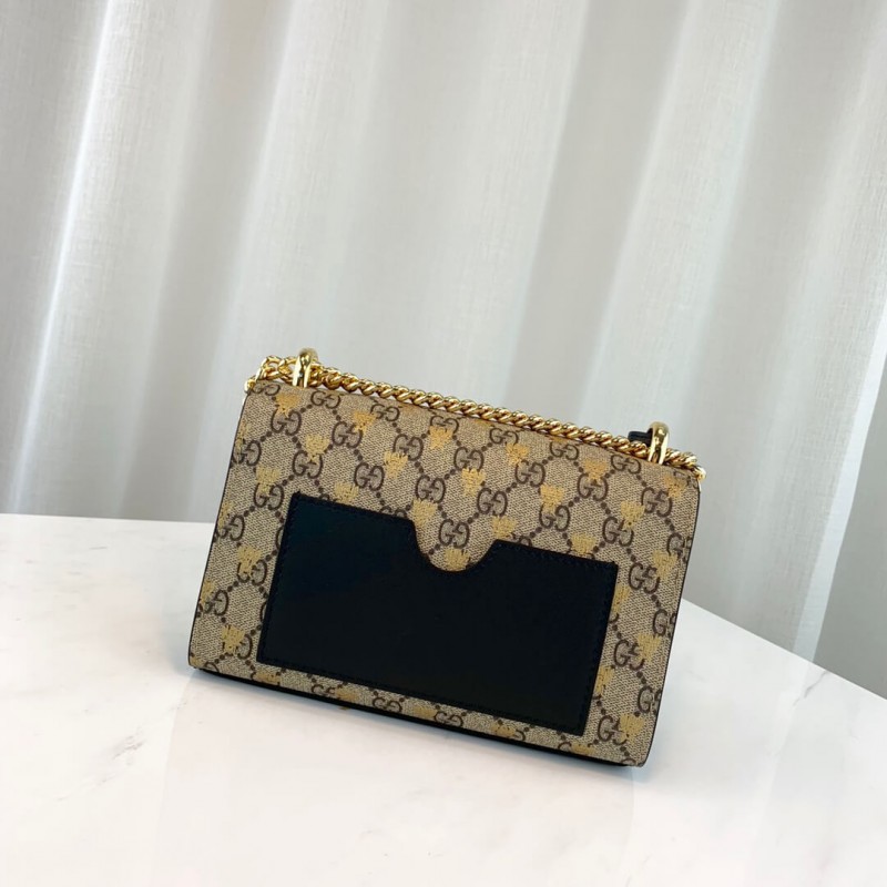 Gucci candado pequeño GG Bees Shoulder Bolsa 409487-5