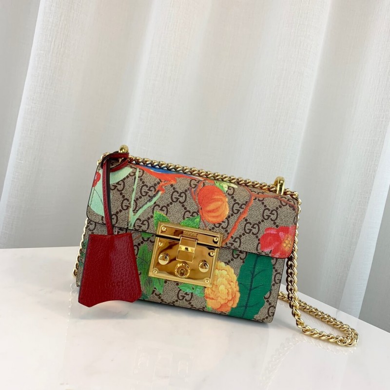 Gucci candado pequeño Gucci Tian Shoulder Bolsa 409487-1