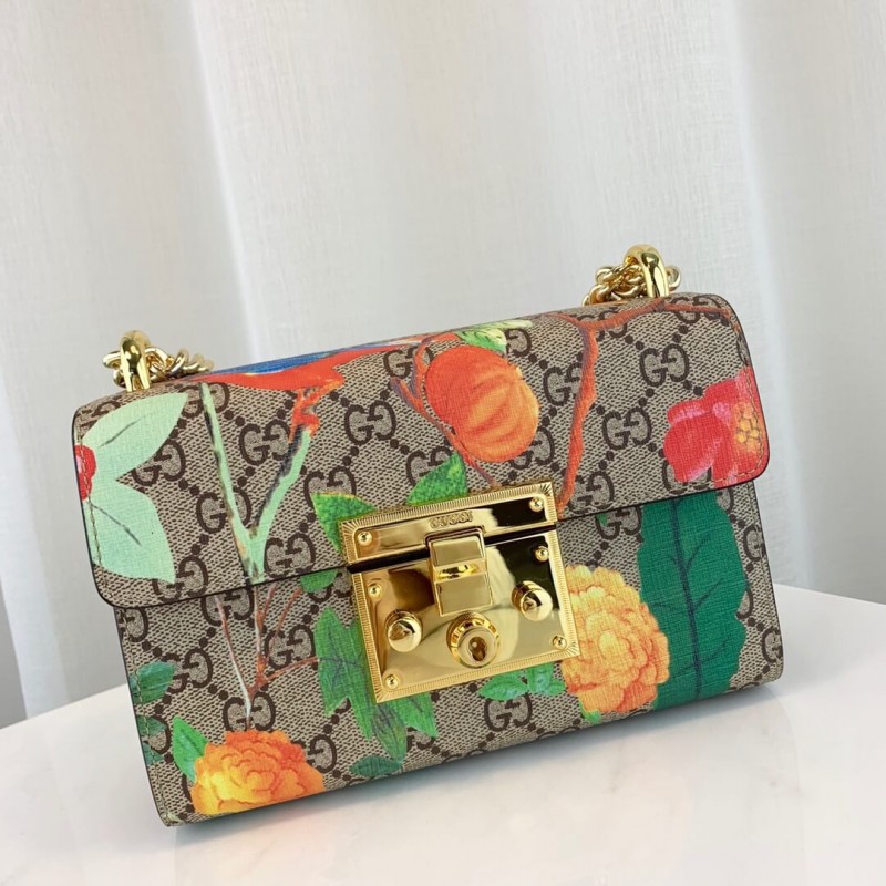 Gucci candado pequeño Gucci Tian Shoulder Bolsa 409487-6