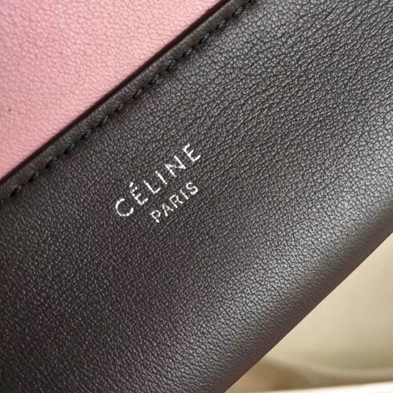 Bolso de hombro medio de marco Celine 180263 negro/rosa-5