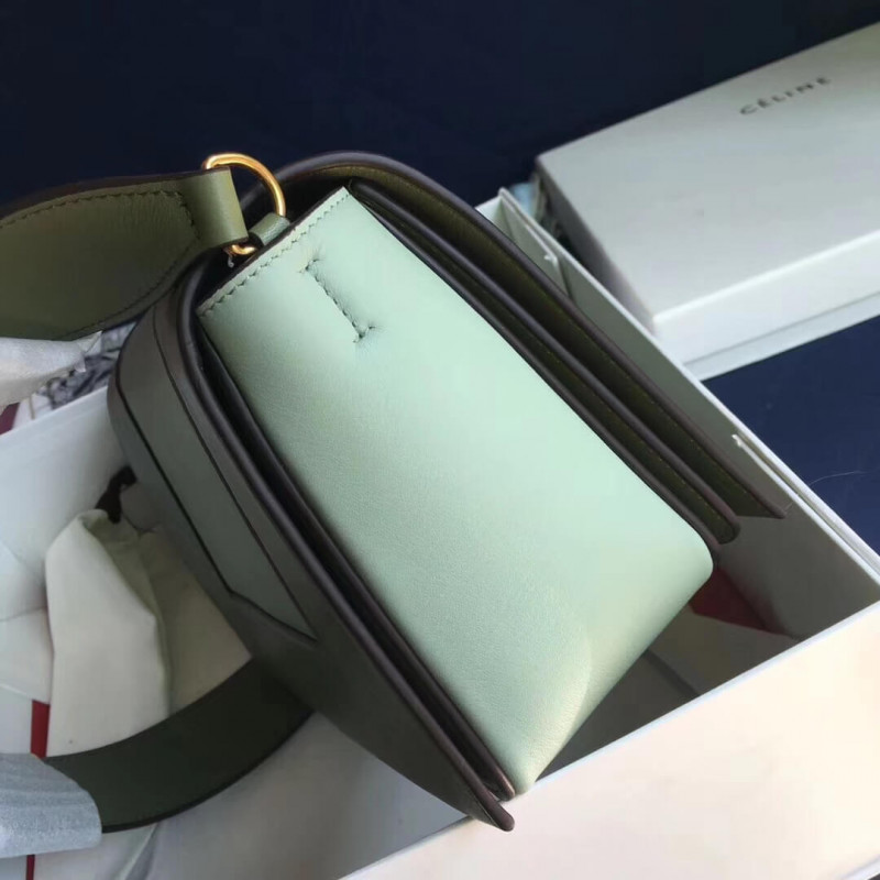 Bolsa de hombro medio de marco Celine 180263 verde/verde claro-4