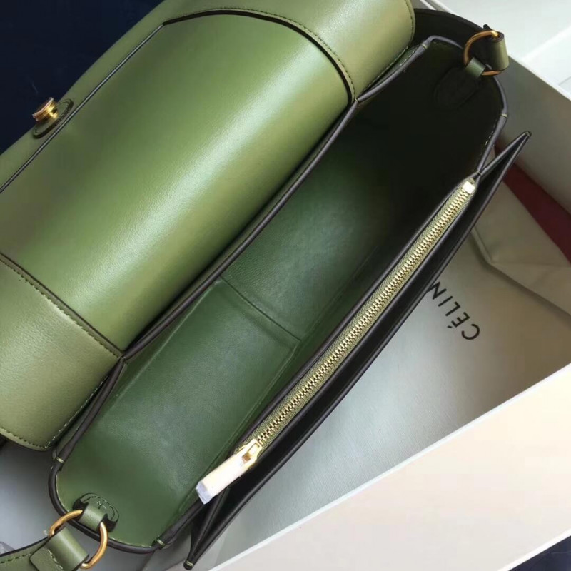 Bolsa de hombro medio de marco Celine 180263 verde/verde claro-6