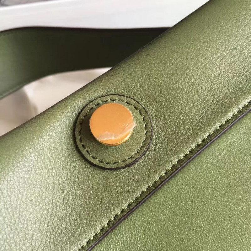 Bolsa de hombro medio de marco Celine 180263 verde/verde claro-7