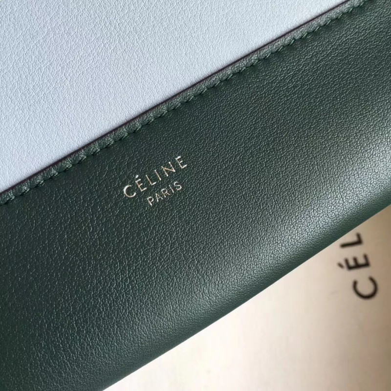 Bolso de hombro medio de marco Celine 180263 verde oscuro/verde claro-2