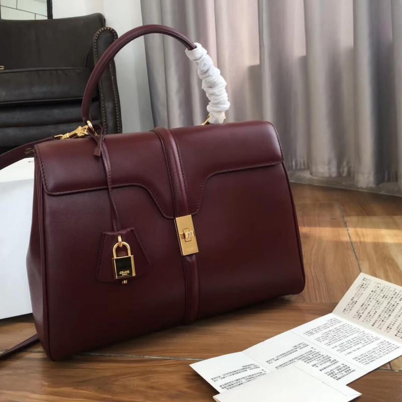 Bolsa Celine Medium 16 en Satined Becerro 187373-1