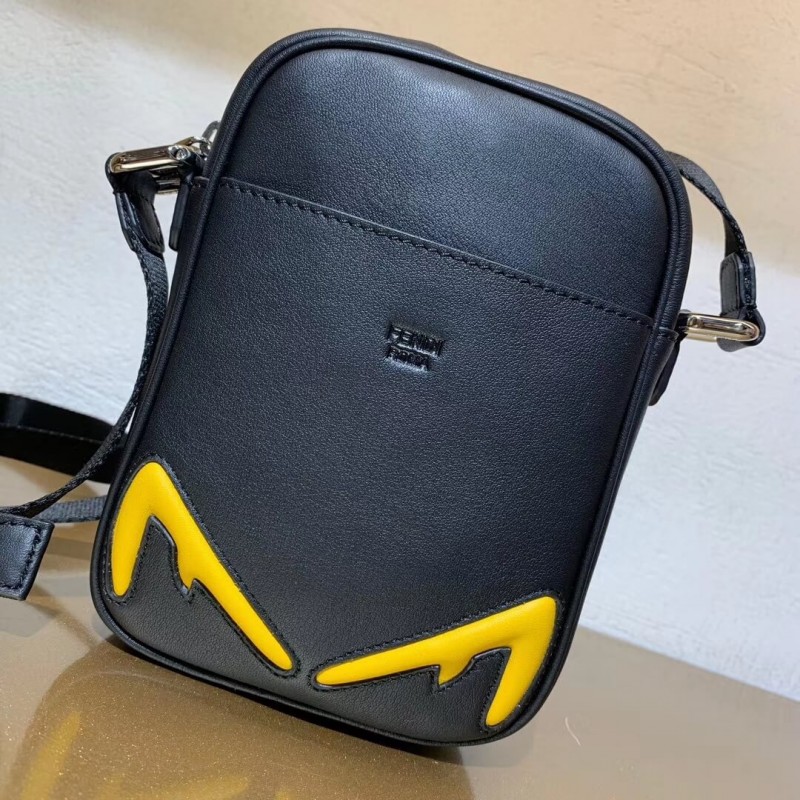 Fendi de cuero liso Bolsas de mensajero pequeño 7VA456-4