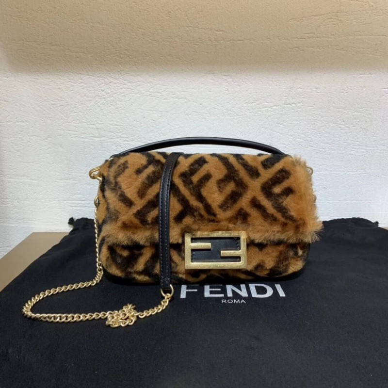 Fendi Sheepskin Mini Bolsauette Bolsa 8BS017-1