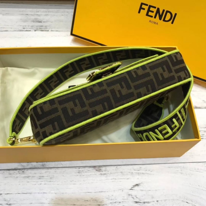 Fendi Roma Amor Fabric Bolsauette Bolsa 8Br600-6