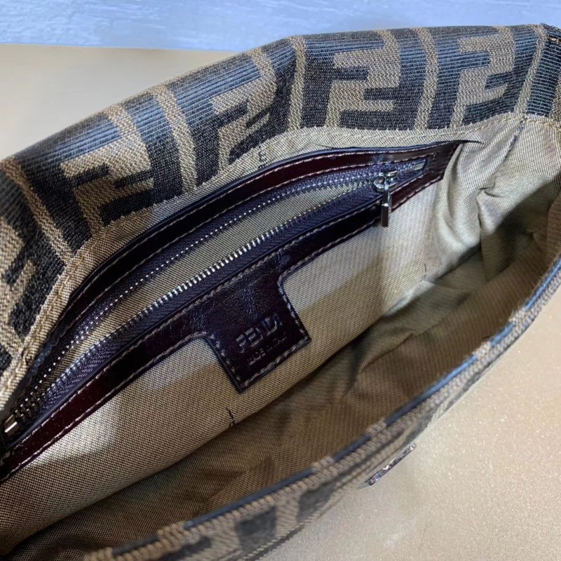 Fendi Vintage Patrón de Zucca Mamma Bolsauette Shoulder Bolsa F01-6