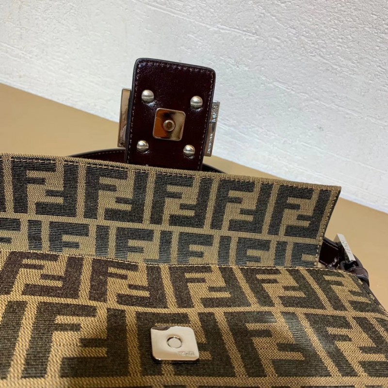 Fendi Vintage Patrón de Zucca Mamma Bolsauette Shoulder Bolsa F01-7