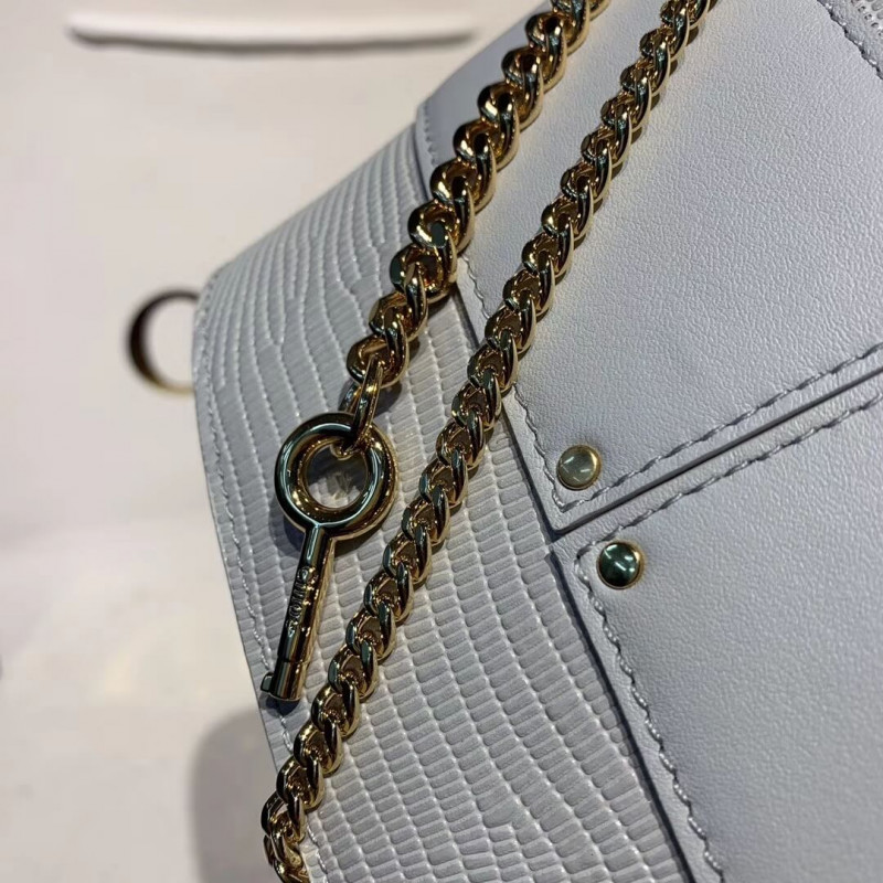 Chloe Small Aby Bolsa de bloqueo en relieve Efecto de lagarto S1220-7