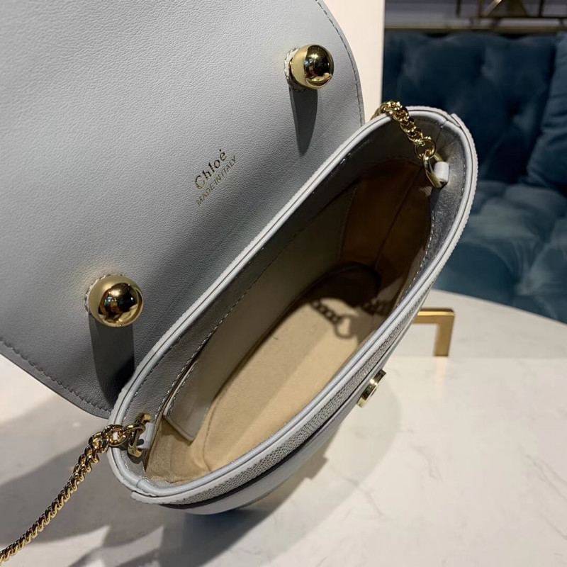 Chloe Small Aby Bolsa de bloqueo en relieve Efecto de lagarto S1220-9
