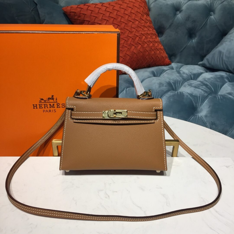 Hermes Kelly Bolsa 19cm en cuero epsom-1