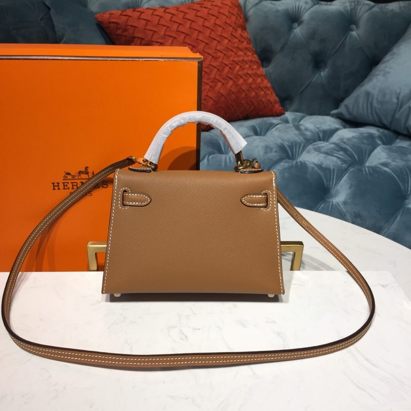 Hermes Kelly Bolsa 19cm en cuero epsom-3