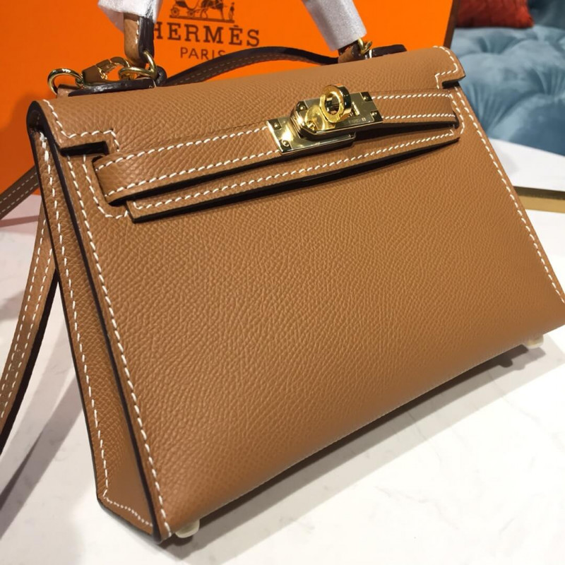 Hermes Kelly Bolsa 19cm en cuero epsom-4
