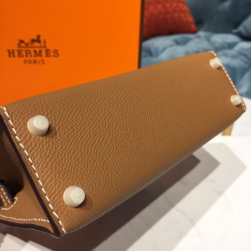 Hermes Kelly Bolsa 19cm en cuero epsom-6