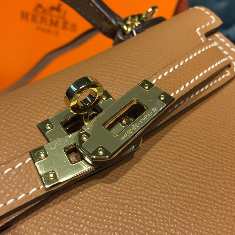 Hermes Kelly Bolsa 19cm en cuero epsom-7