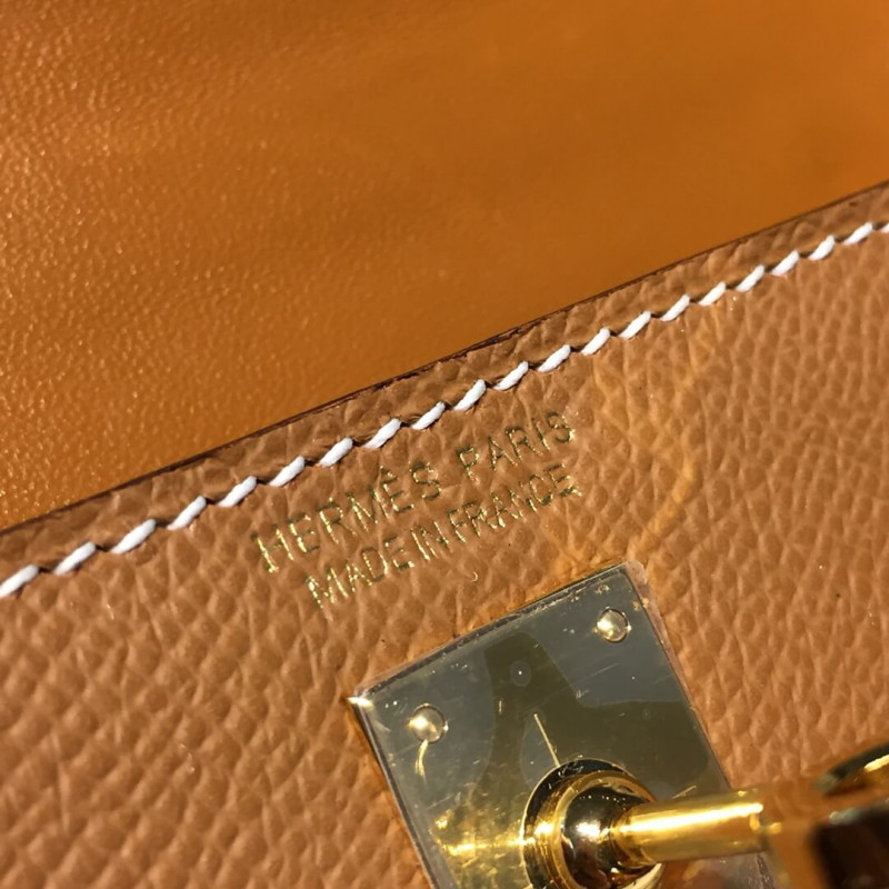 Hermes Kelly Bolsa 19cm en cuero epsom-8