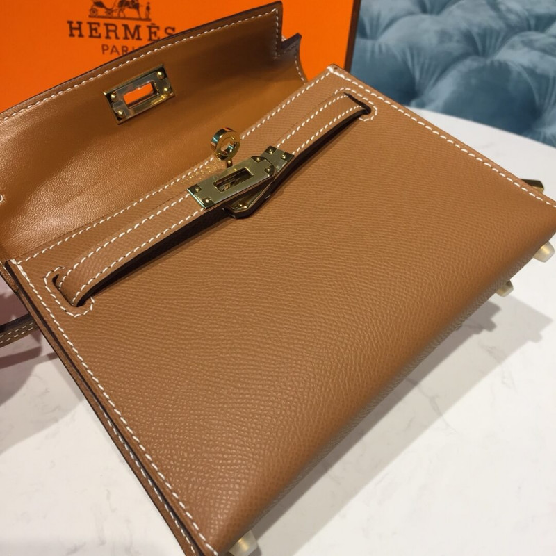 Hermes Kelly Bolsa 19cm en cuero epsom-9