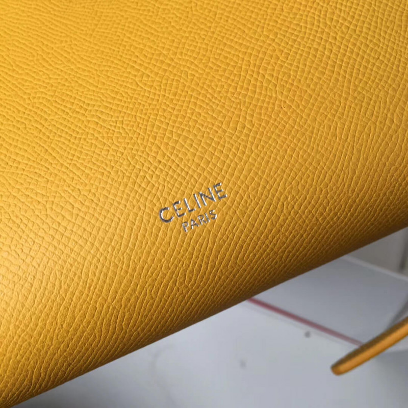 Bolsa de cinturón micro Celine en becerro grano 189153 amarillo-3