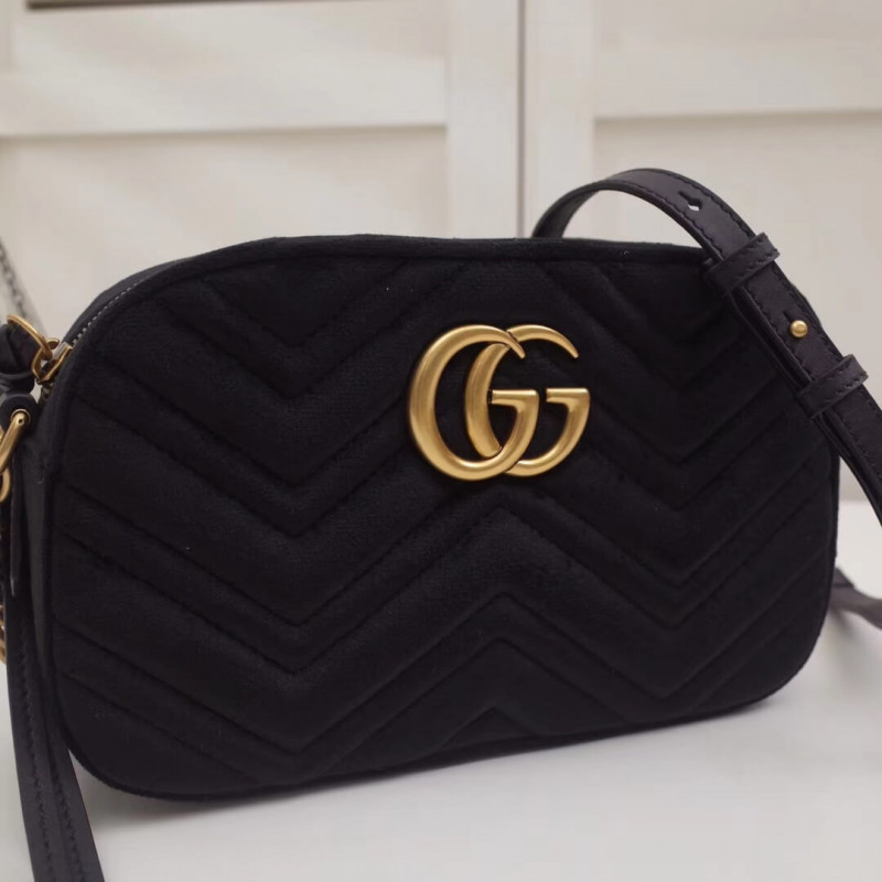 Gucci GG Marmont Velvet Bolsa de hombro pequeño 447632-2