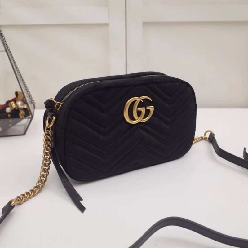 Gucci GG Marmont Velvet Bolsa de hombro pequeño 447632-3