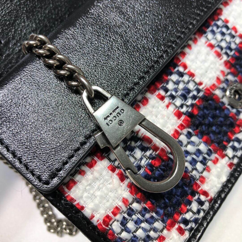 Gucci Dionysus Check Tweed Mini Bolsa 476432-5