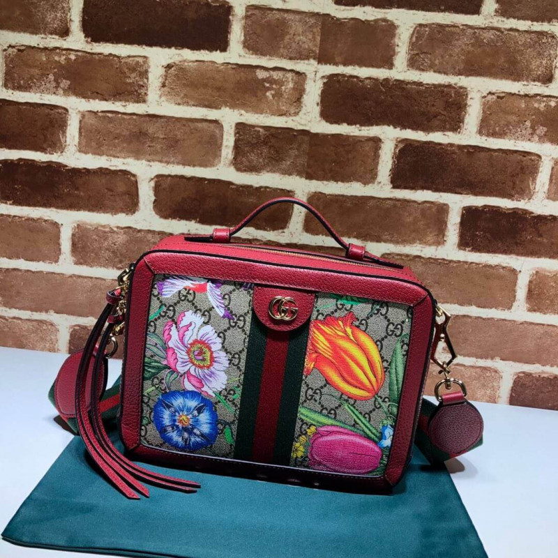 Gucci Ophidia GG Flora Bolsa de hombro pequeño 550622-1