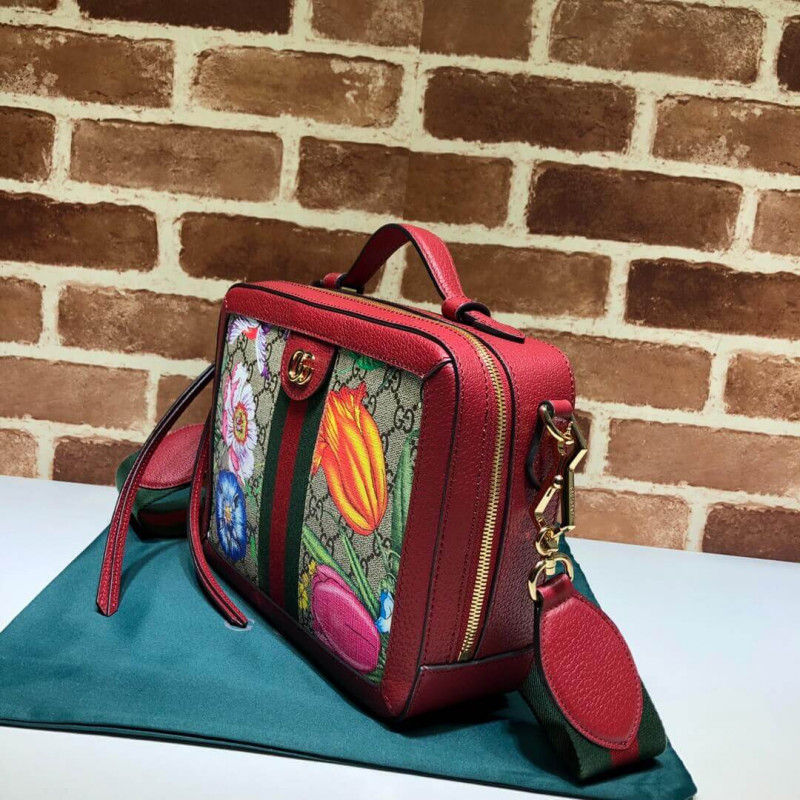 Gucci Ophidia GG Flora Bolsa de hombro pequeño 550622-2