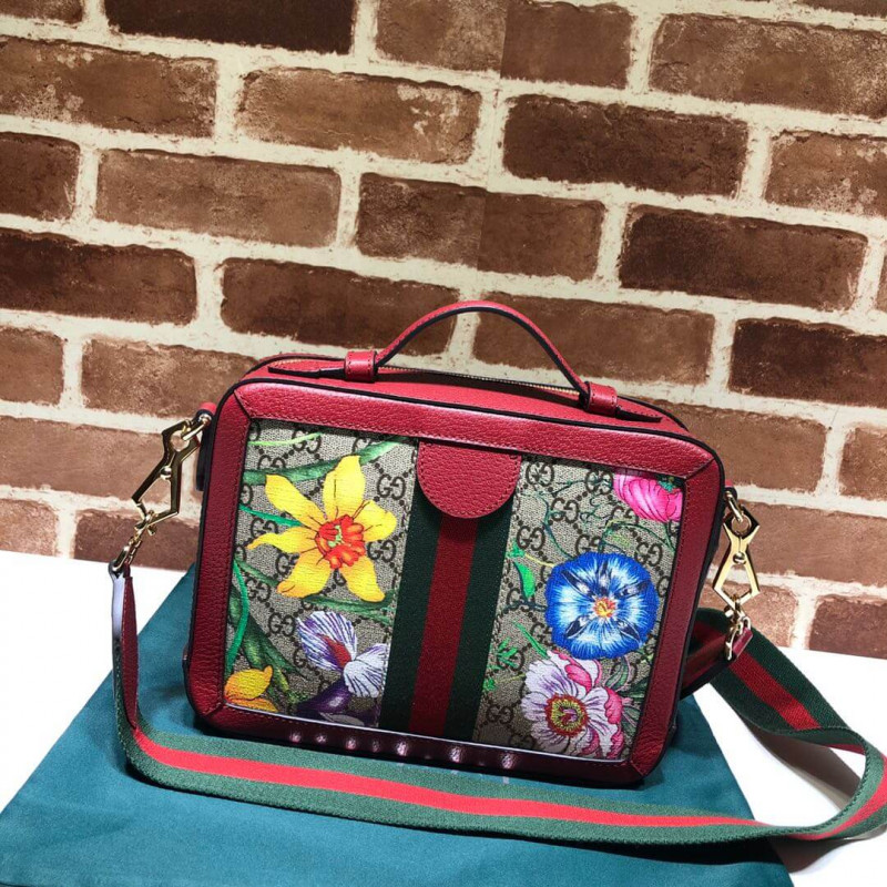 Gucci Ophidia GG Flora Bolsa de hombro pequeño 550622-5