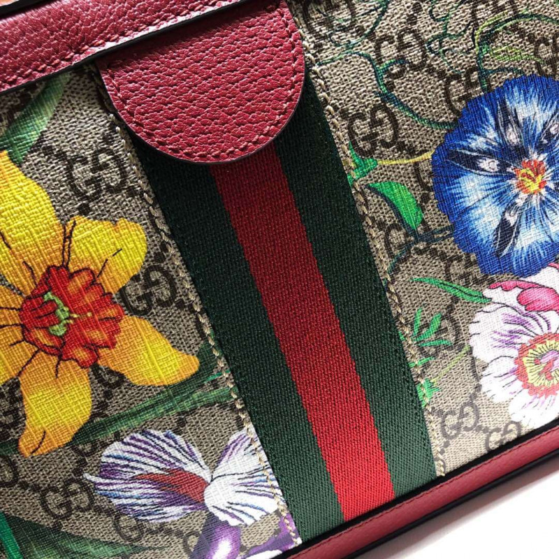 Gucci Ophidia GG Flora Bolsa de hombro pequeño 550622-7