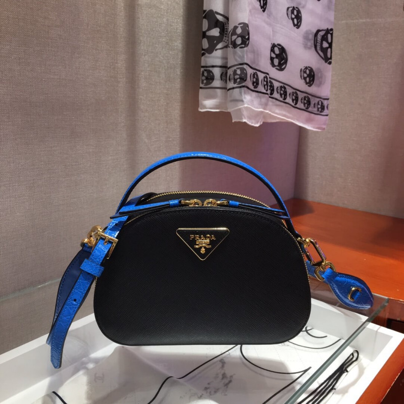 Prada Saffiano y Bolsa Odette de cuero de cocodrilo 1BH123-1