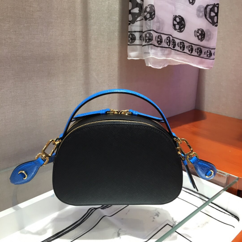 Prada Saffiano y Bolsa Odette de cuero de cocodrilo 1BH123-3
