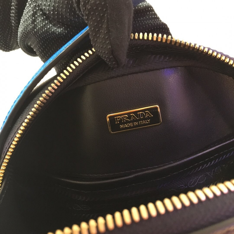 Prada Saffiano y Bolsa Odette de cuero de cocodrilo 1BH123-8