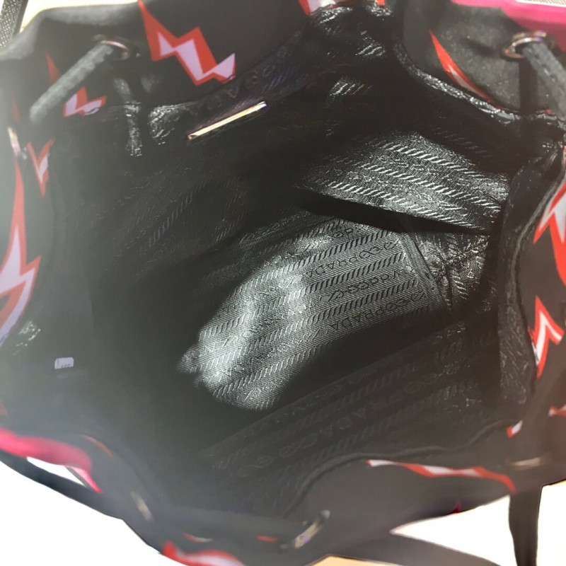 Bolsa de hombro de nylon de impresión Prada Lightning 1BH038-8