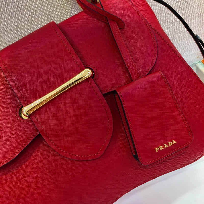 Prada Saffiano Leather Medium Sidonie Bolsa 1bn005-3